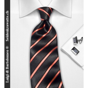 Luigi di Bartolomeo® Krawatten / Luxus-Seidenkrawatte, 100% Handgenäht, inkl. Seidensäcklein